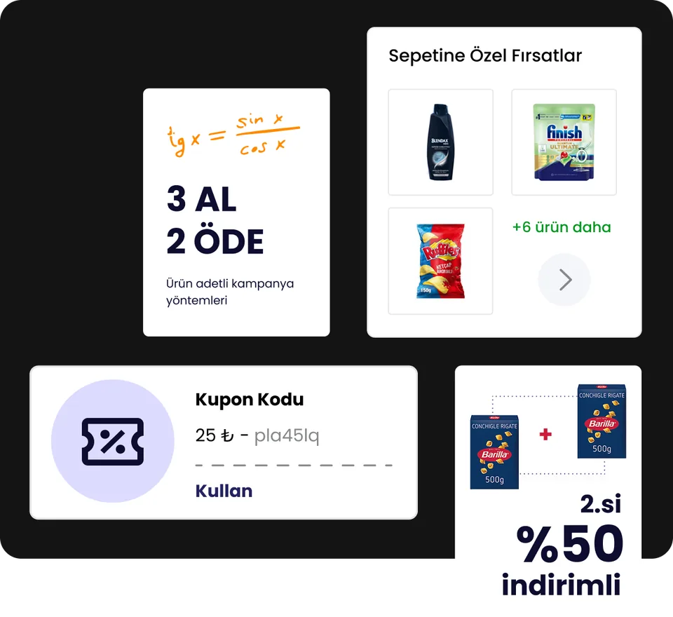 Bonus, çek ve kupon uygulamaları